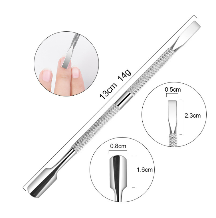Cuticle Pusher Nail Polish Remover Stainless Steel