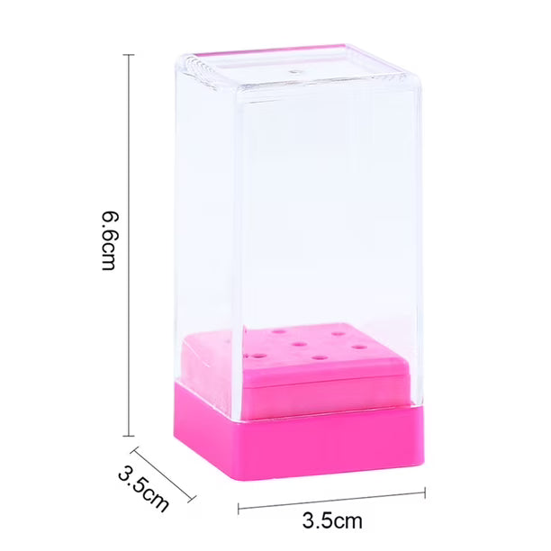 Nail Drill Bit Holder Storage Box 7 Slots Mask Queen Nepal