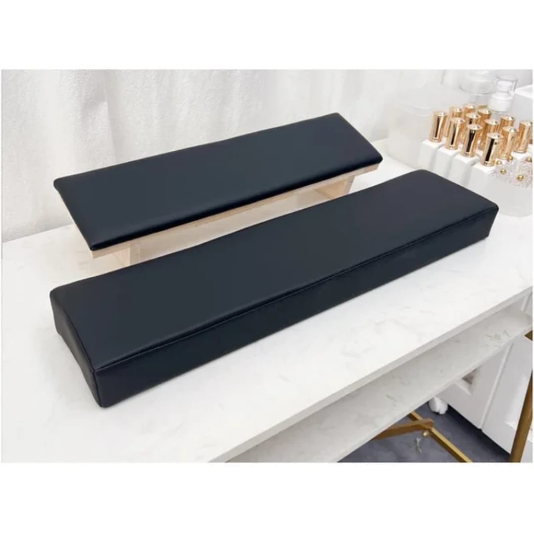 Solid Wood Beveled Nail Cushion Hand Pillow 2Pcs Set Armrest Mask Queen Nepal