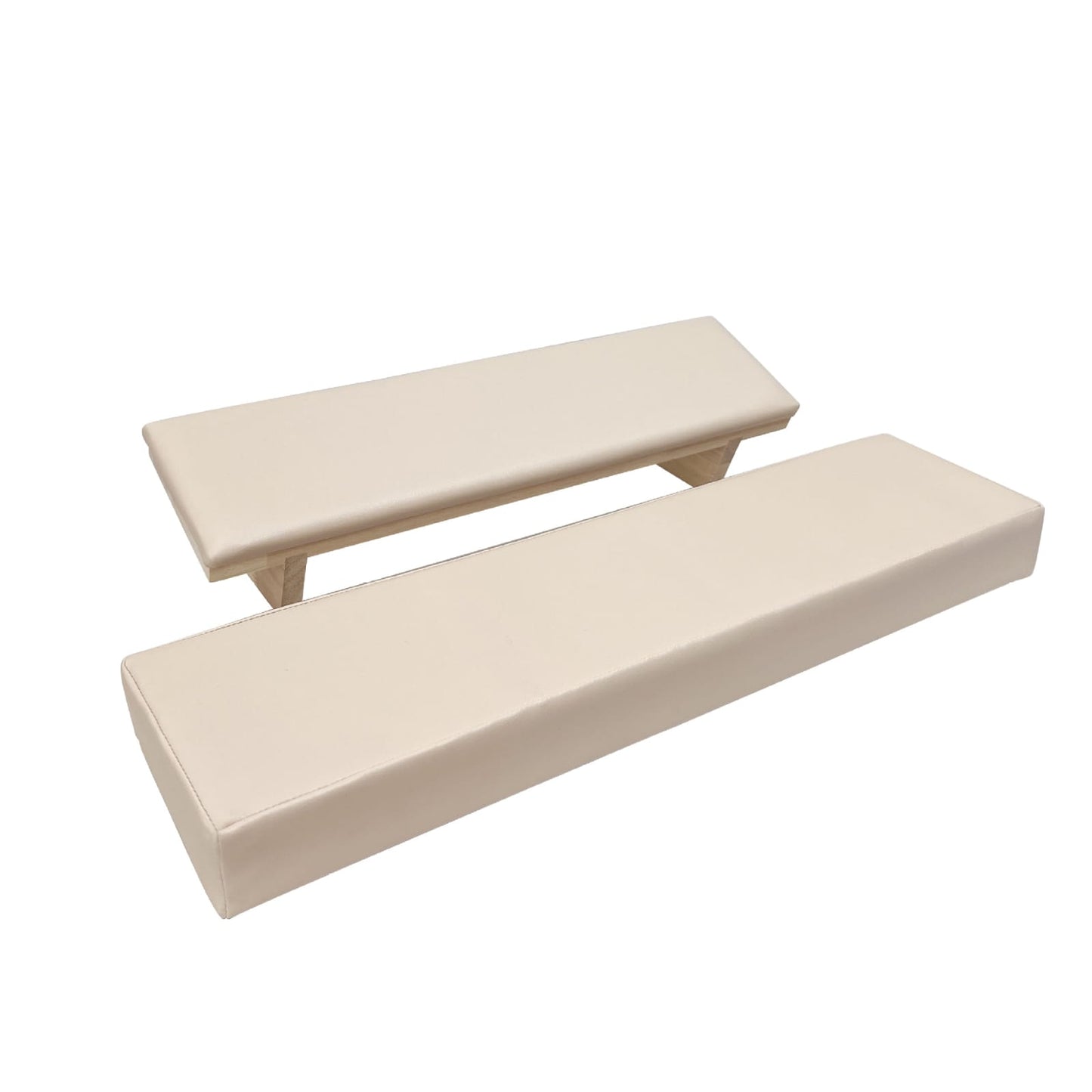 Solid Wood Beveled Nail Cushion Hand Pillow 2Pcs Set Armrest Mask Queen Nepal