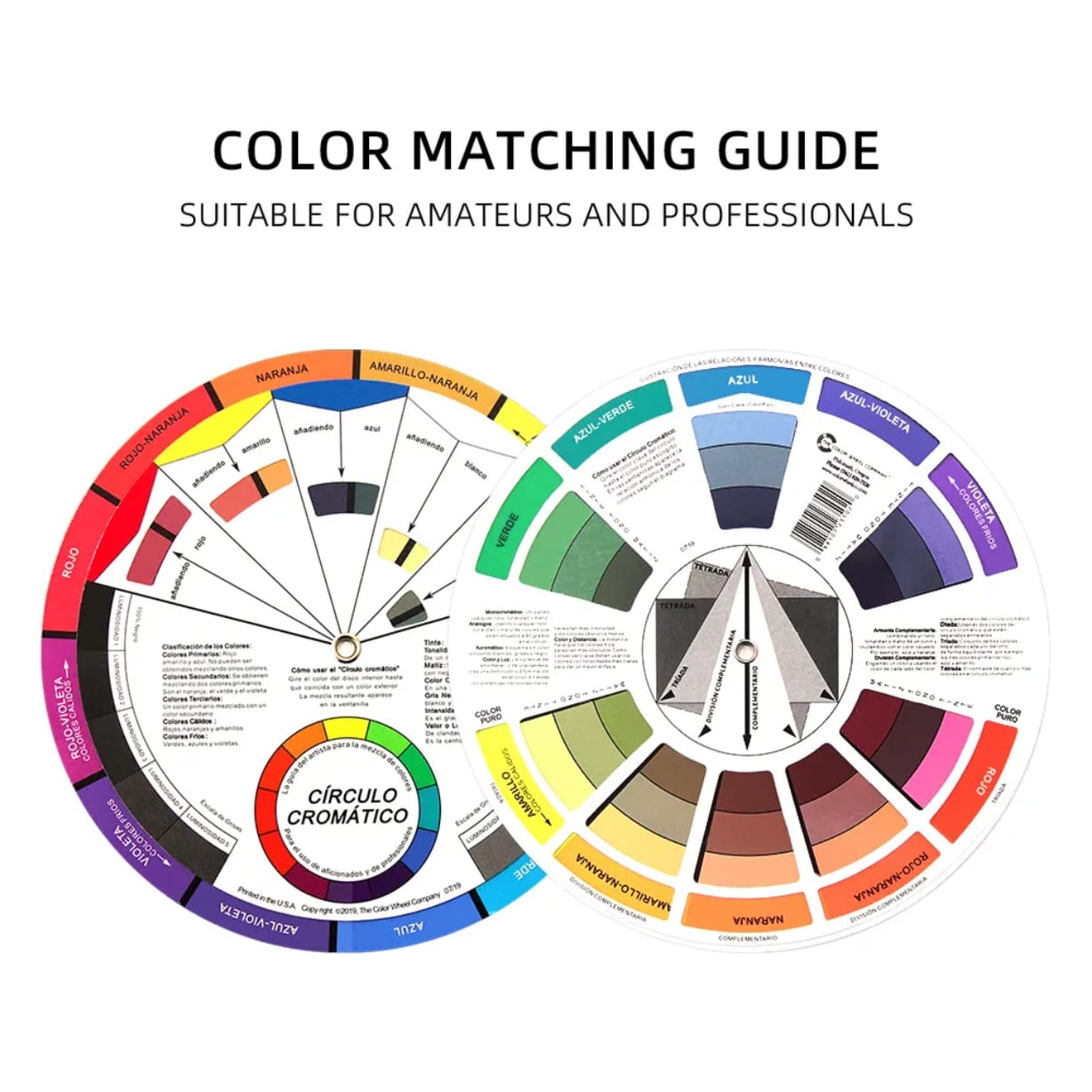 Manicure Color Wheel Tattoo Pigment Wheel Color Mix Guide Chart Makeup Color Wheel 23cm Mask Queen Nepal