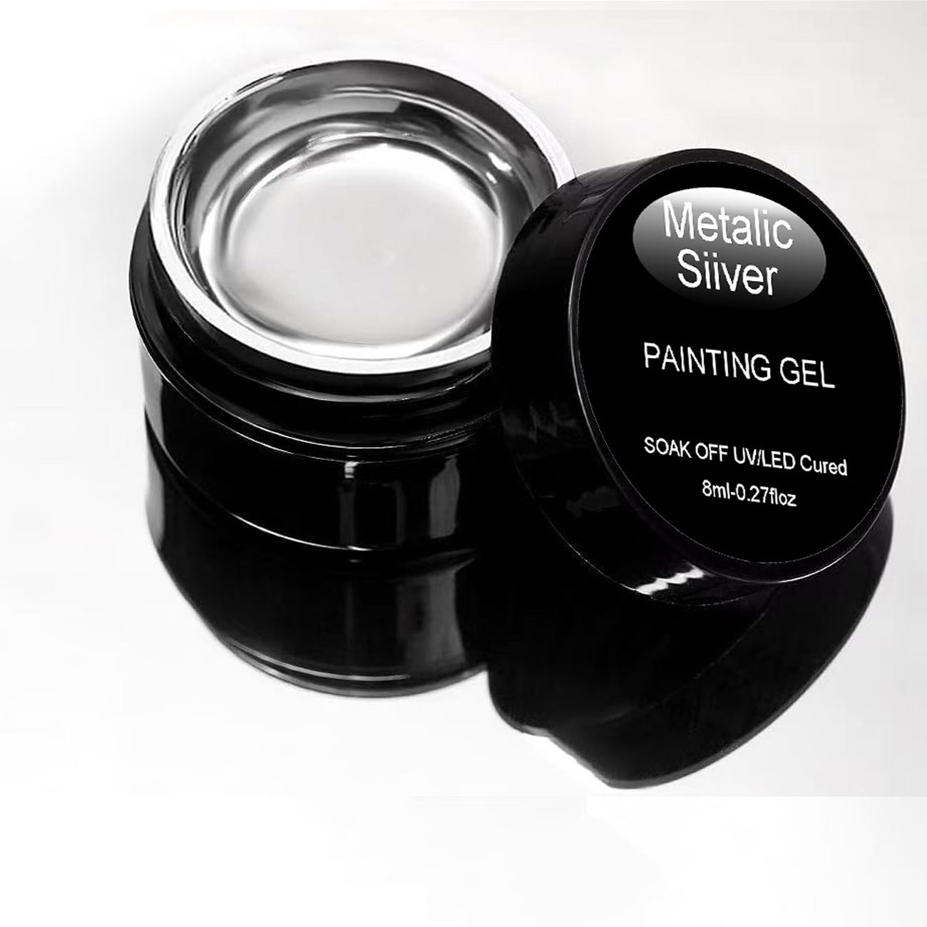 3D Metal Paint Nail Gel Silver & Golden Mask Queen Nepal