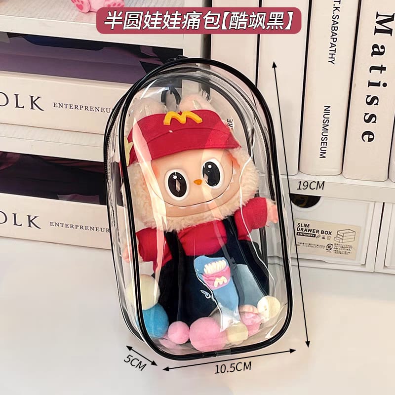 Labubu Doll Large Transparent Display Bag Easy Beauty Nepal