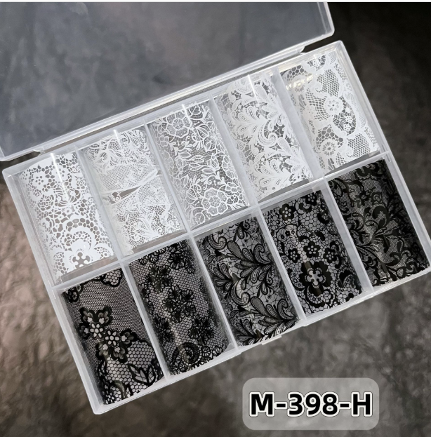 Nail Art Lace Foil Paper (4cm*100cm/2.5cm*100cm*10/4cm*100cm*10) Mask Queen Nepal