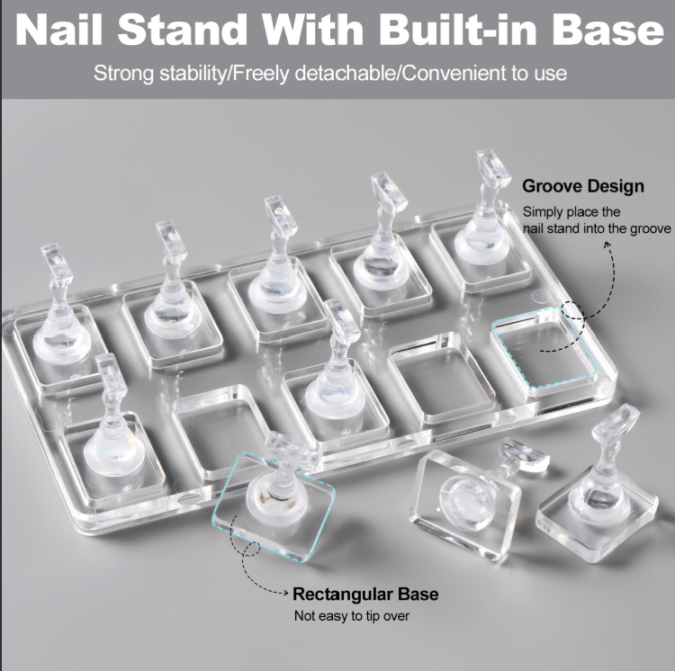 Non-Magnetic Press On Nail Tips Stand Mask Queen Nepal