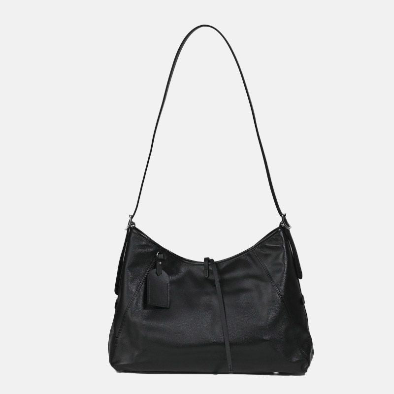 Women’s Black Genuine Leather Minimalist Carryall Bag Easy Beauty Nepal
