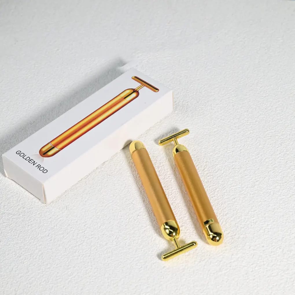 Vibration V Bar Massager 24K Gold Beauty Face-Lift Massage Stick Mask Queen Nepal