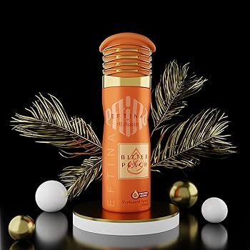 Al-Nuaim® Bitter Peach Deodorant Perfume Body Spray- 200ml | Unisex Attar |