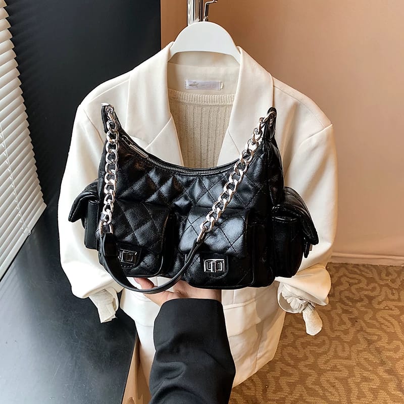 CHANEL Leather Hobo Shoulder Bag Easy Beauty Nepal