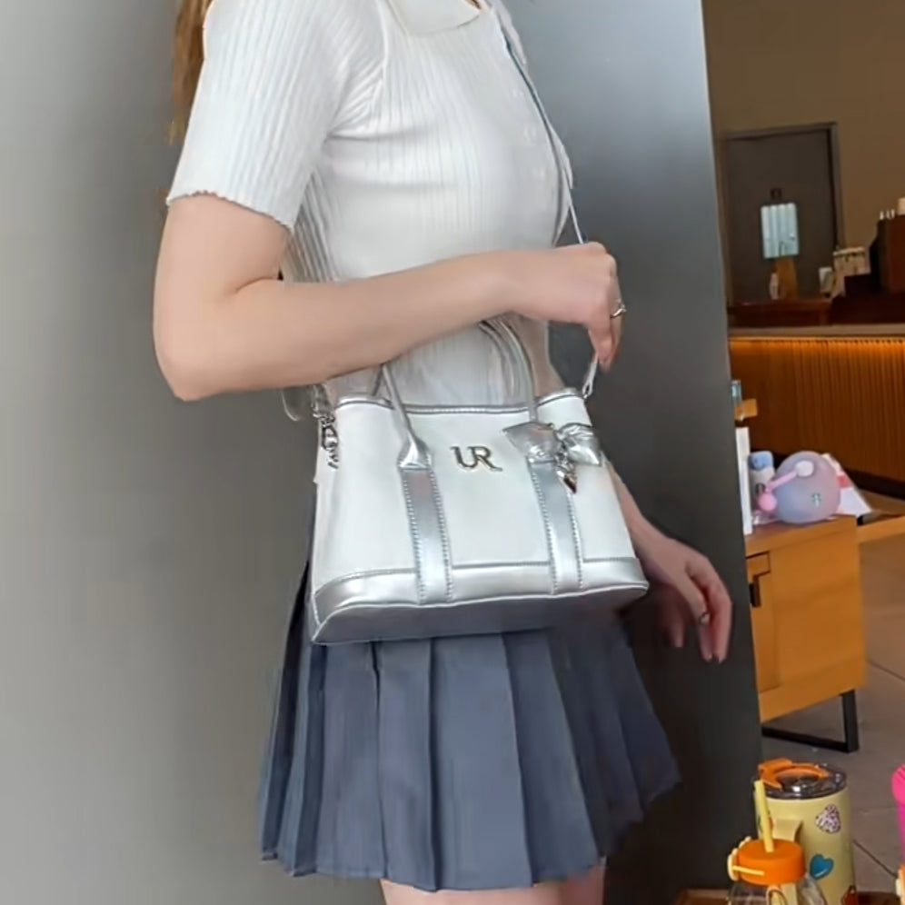 UR Pink Satchel Bow Charm Bag GAB-146 Mask Queen Nepal