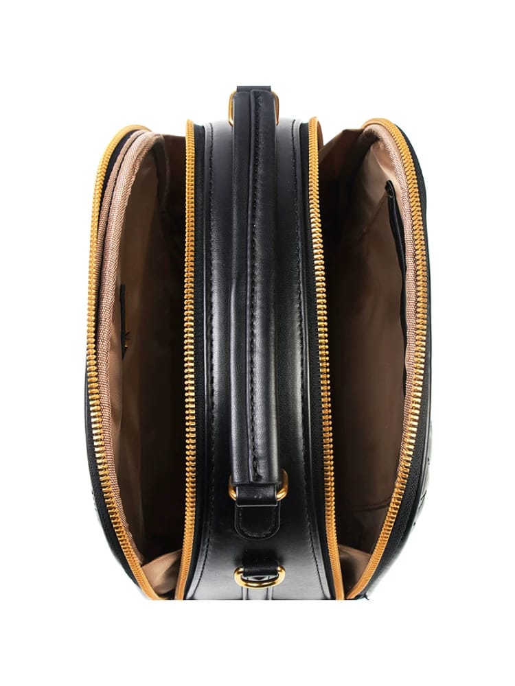 Classic Black Leather Crossbody bag Easy Beauty Nepal