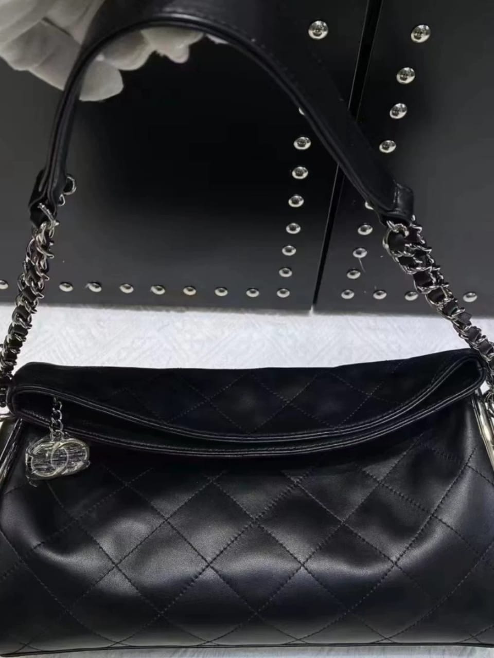 CHANEL Lambskin Ultimate Soft Hobo Black Bag Easy Beauty Nepal