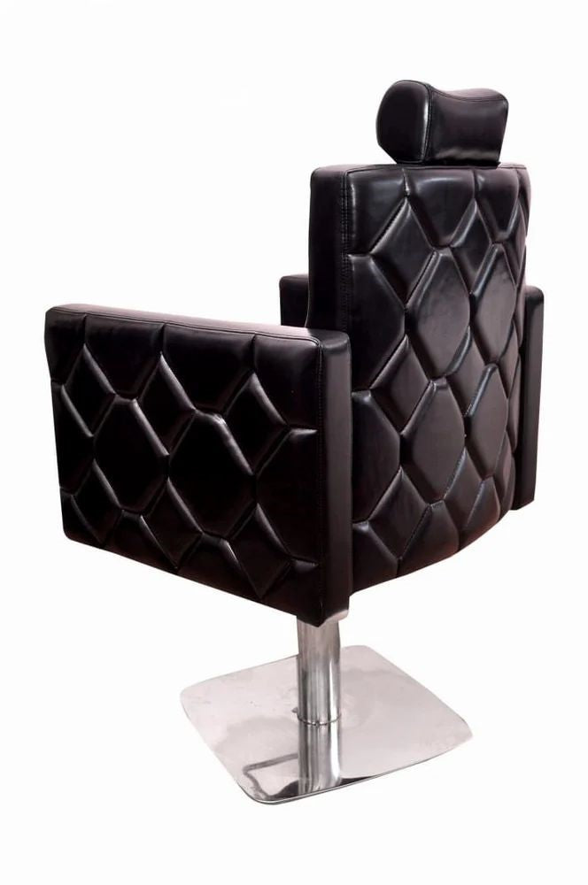 Hony Cum Chair Black Salon Chair, Genuine Leather Mask Queen Nepal