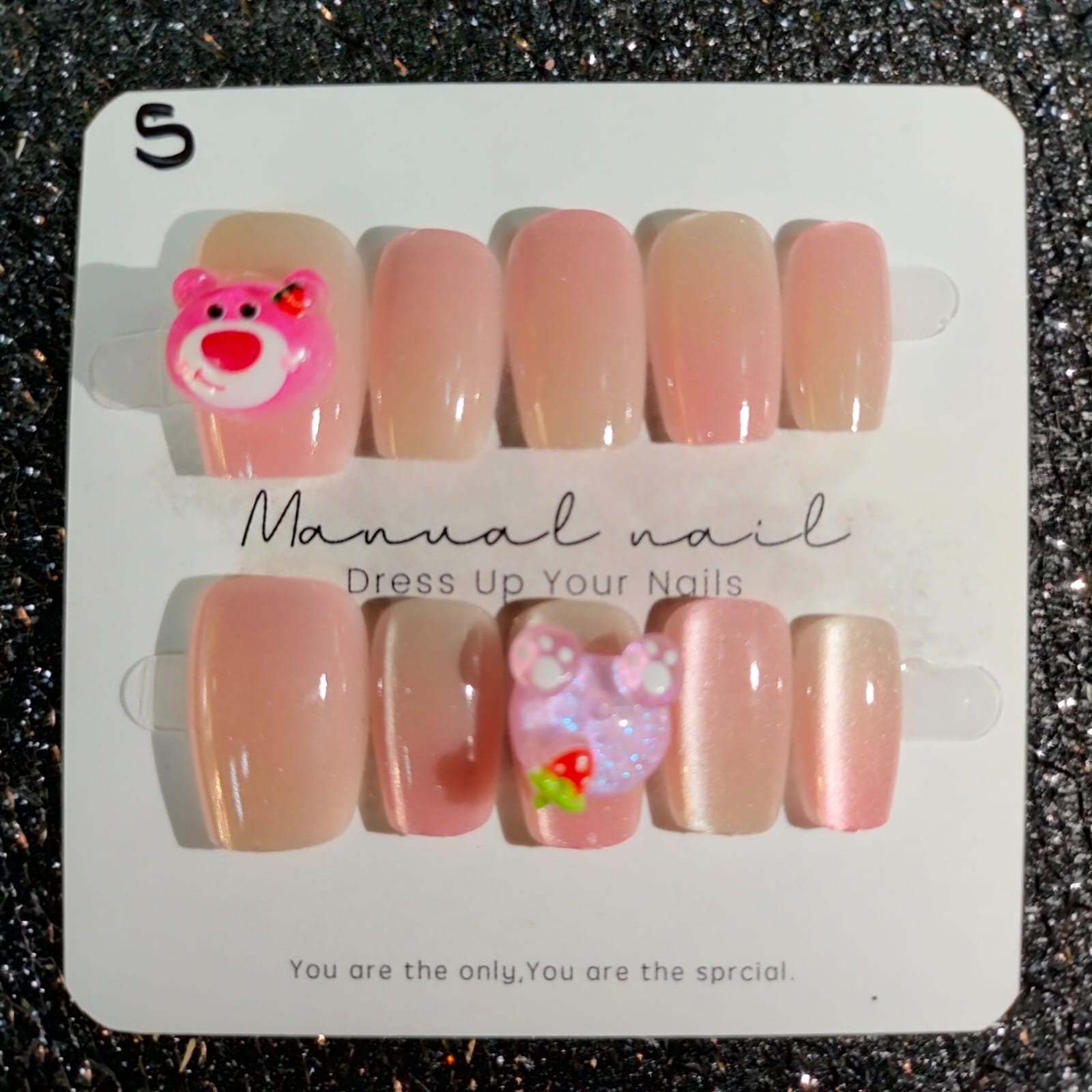 Z012 Press On Nails Square Coffin Shape Easy Beauty Nepal