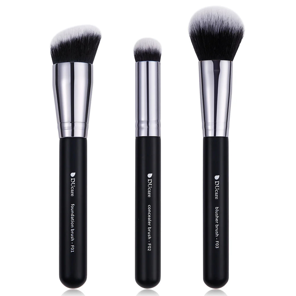 DUcare Panda Black Makeup 3Pcs Brush Set Easy Beauty Nepal