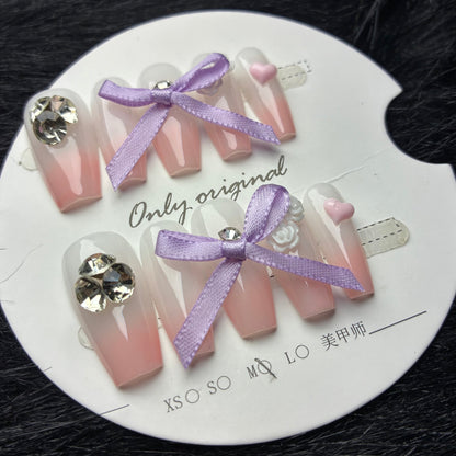 Press On Nails 10Pcs Code-MT Easy Beauty Nepal