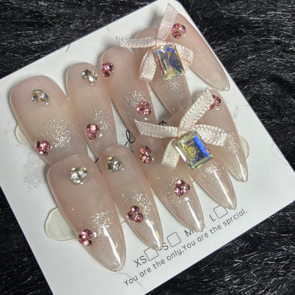 Press On Nails 10Pcs Code-L (000+) Easy Beauty Nepal
