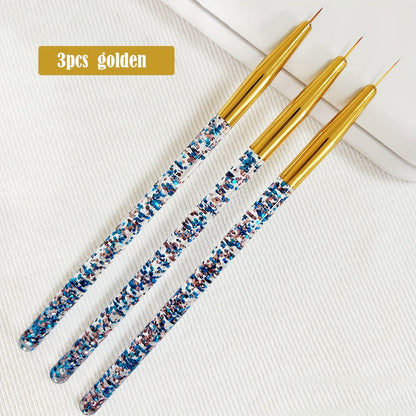 Gel Nail Art Liner Brush 3pcs Set Mask Queen Nepal