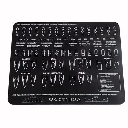 Silicone Foldable Nail Acrylic Practice Pad Table Mat Mask Queen Nepal