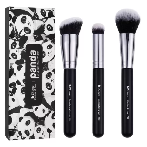 DUcare Panda Black Makeup 3Pcs Brush Set Easy Beauty Nepal
