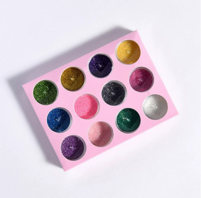 12 Colors Holographic Nail Glitter Mask Queen Nepal