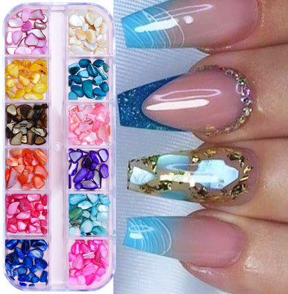 12 Grid Nail Stone Box Nail Art Rhinestone Mask Queen Nepal