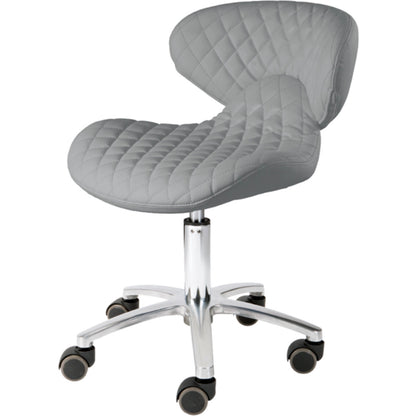 Whale Star Base Gray Stool Chair For Beauty Studio - Mask Queen Nepal