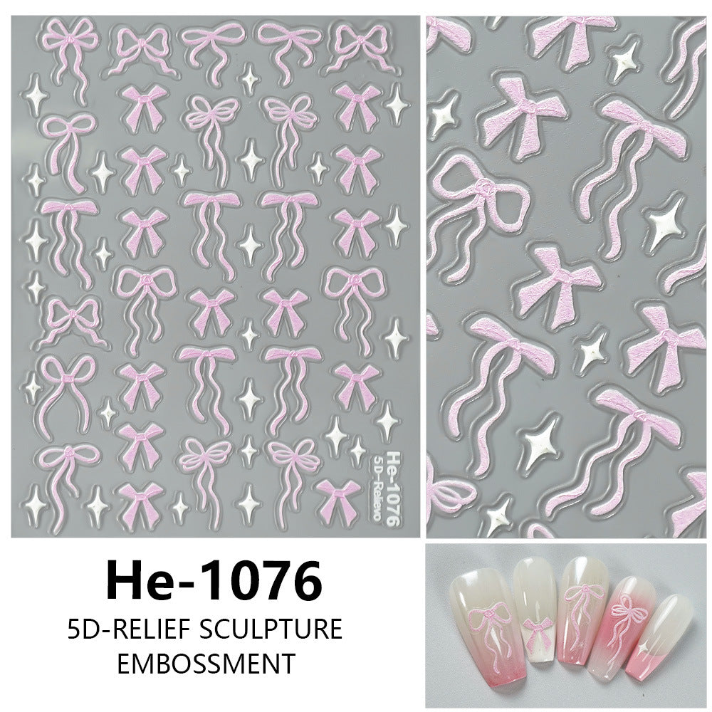 MOSR Nail Art Bow DIY Sticker For Nails Mask Queen Nepal