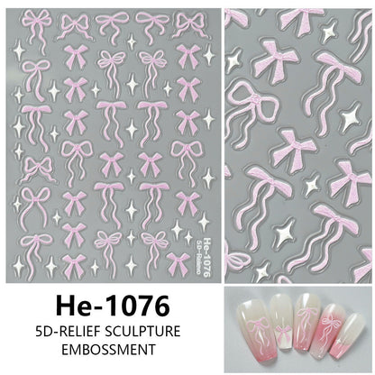 MOSR Nail Art Bow DIY Sticker For Nails Mask Queen Nepal