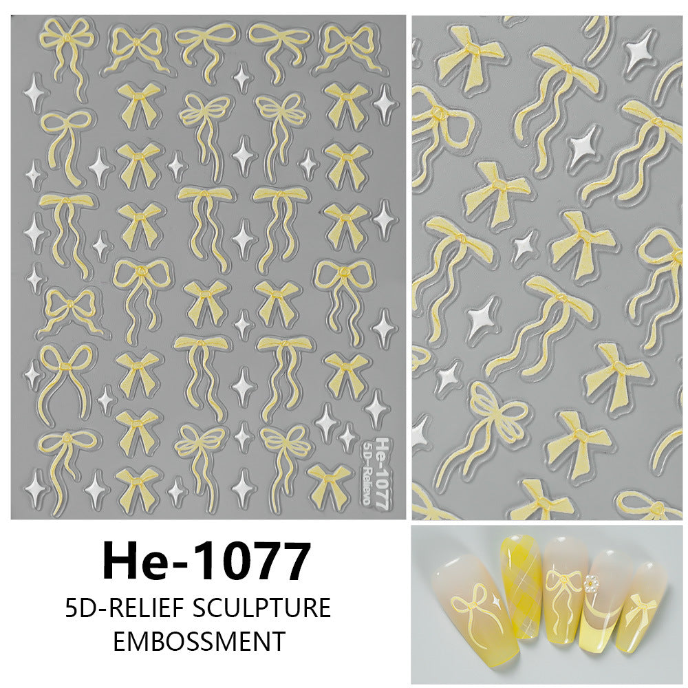 MOSR Nail Art Bow DIY Sticker For Nails Mask Queen Nepal