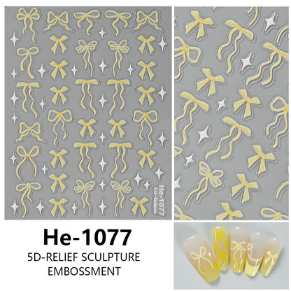 MOSR Nail Art Bow DIY Sticker For Nails Mask Queen Nepal