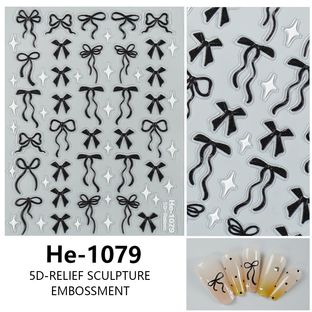 MOSR Nail Art Bow DIY Sticker For Nails Mask Queen Nepal