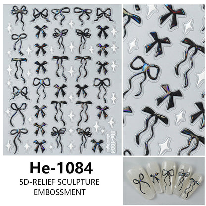 MOSR Nail Art Bow DIY Sticker For Nails Mask Queen Nepal