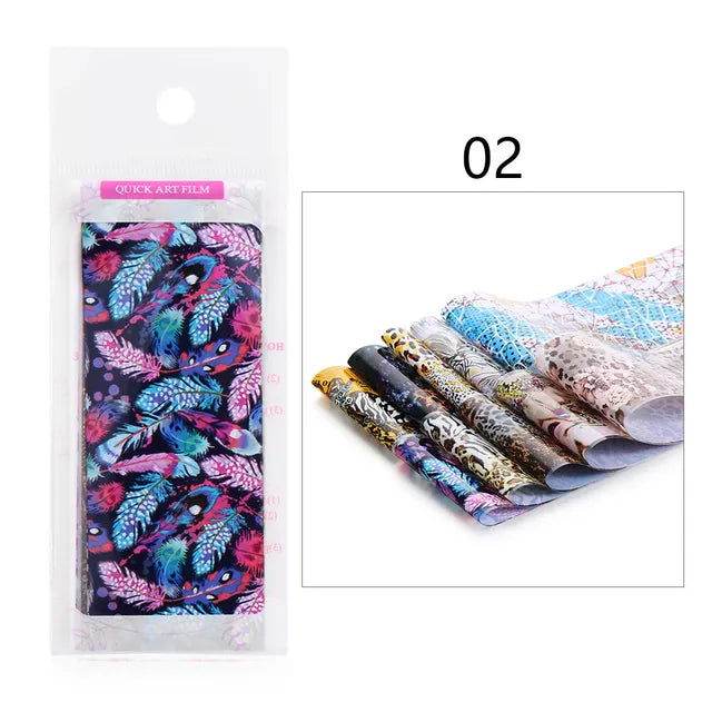 10pcs Nail Transfer Foils Polish Decoration Mask Queen Nepal