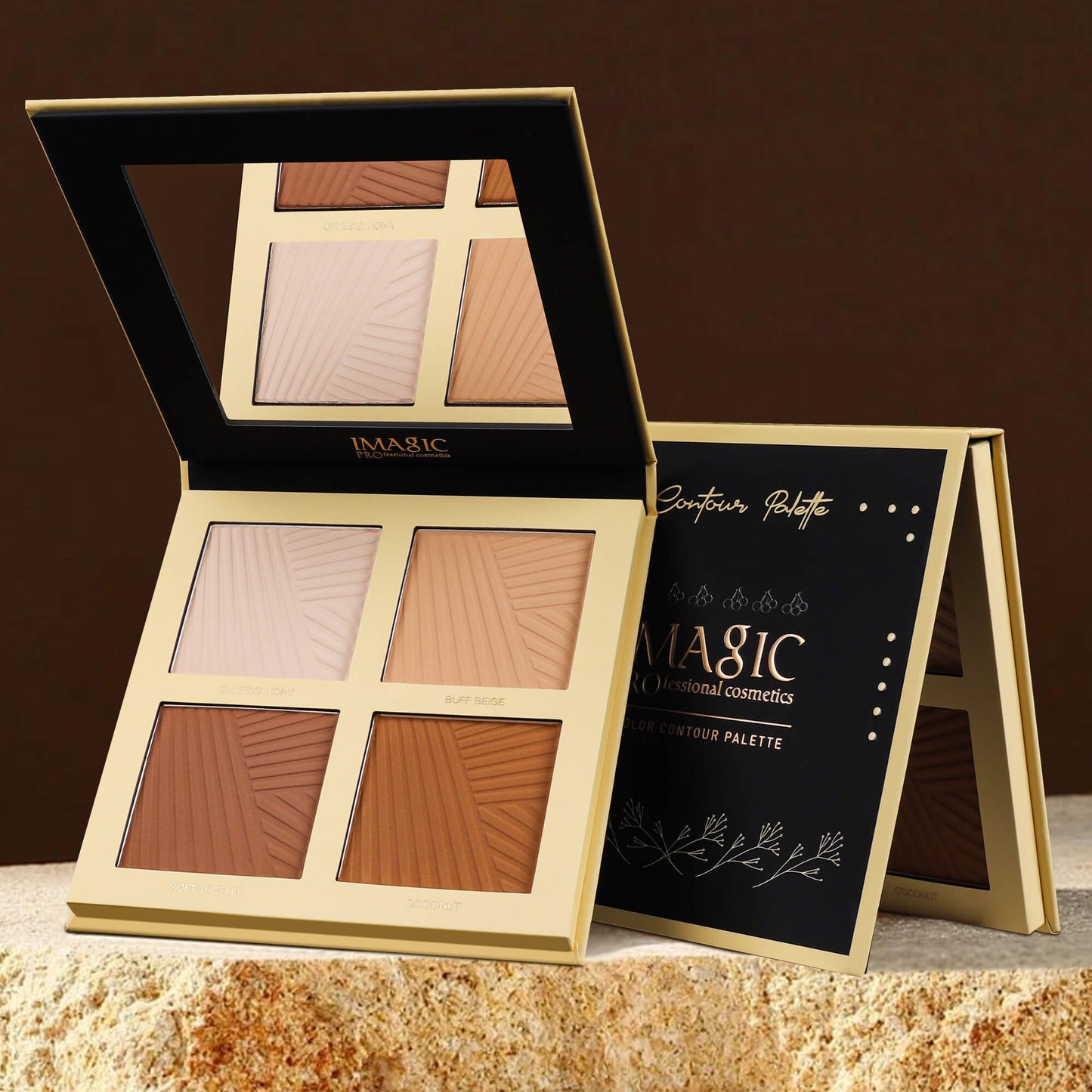 IMAGIC Professional Cosmetics 4 Color Highlighter & Contour Palette