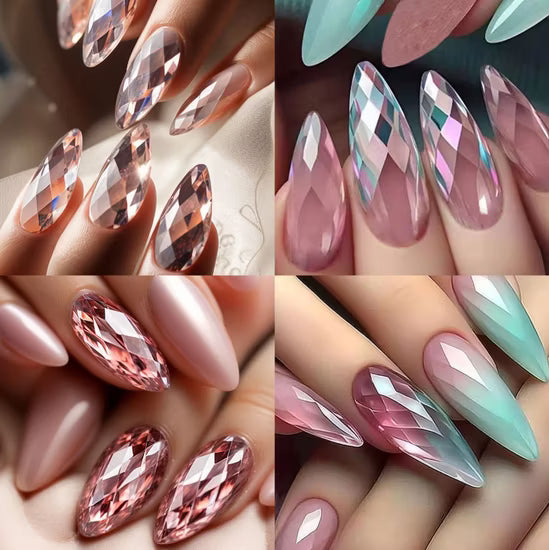 3D Crystal Glass Nail Tips 120 PCS Mask Queen Nepal