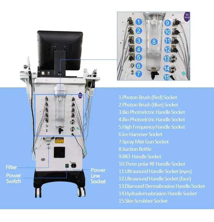 14 in 1 Microdermabrasion Hydrafacial Machine Mask Queen Nepal