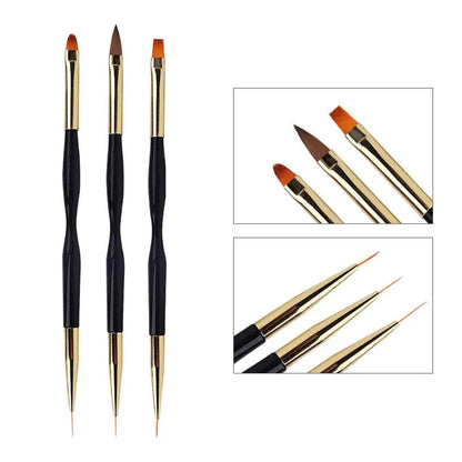 Nail Art Black Dual Ended Brush Mask Queen Nepal