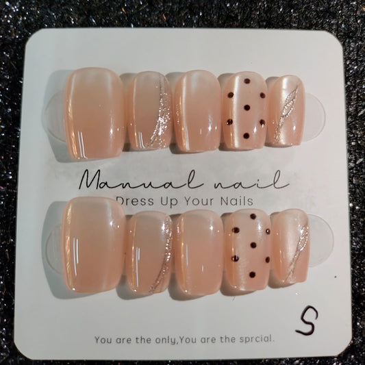 Z016 Press On Nails Square Coffin Shape Easy Beauty Nepal