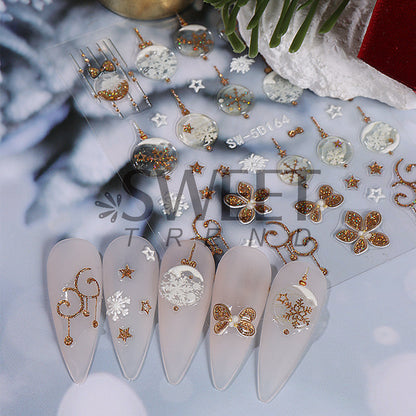 Sweet Trend Christmas Nail Art Sticker Mask Queen Nepal