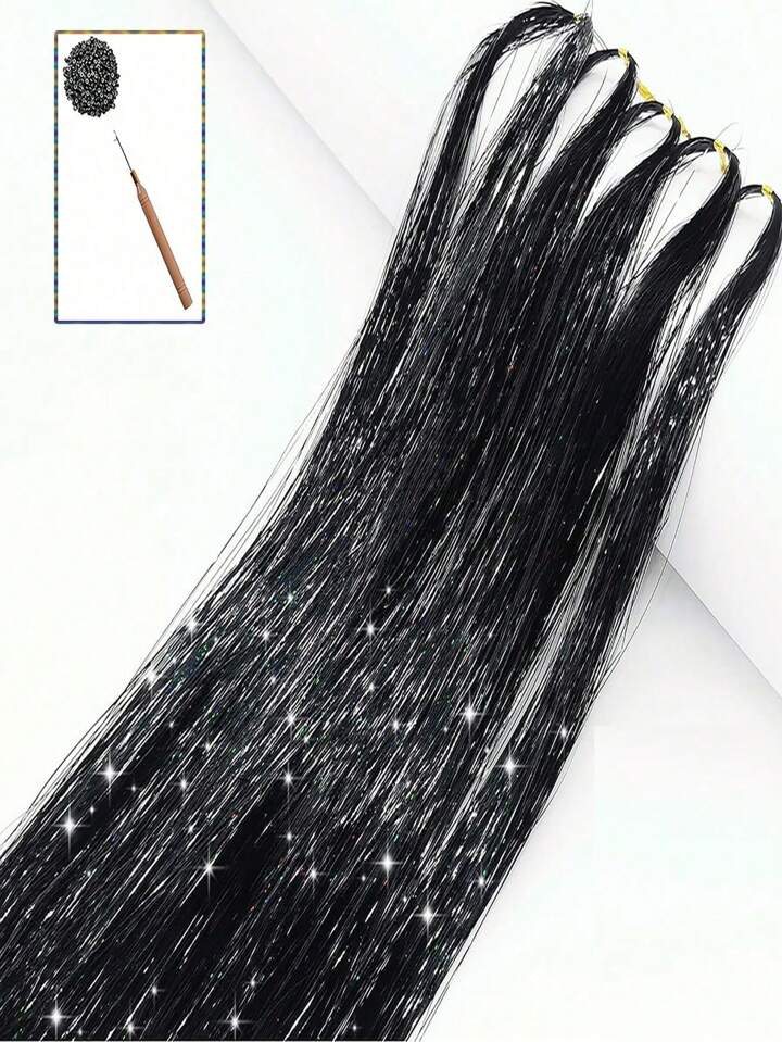 Glitter Fiber Hair Tinsel Thin Hair Extensions Mask Queen Nepal