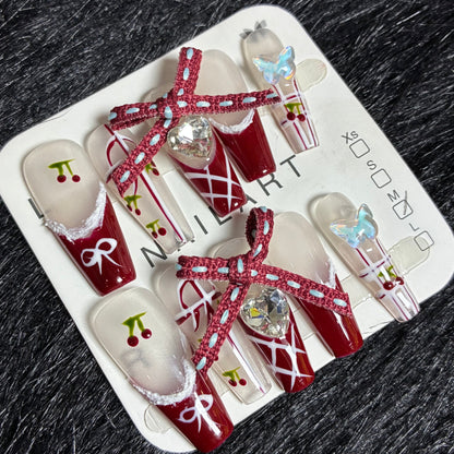 Press On Nails 10Pcs Code-BF (040+) Easy Beauty Nepal