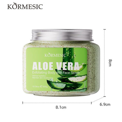 KORMESIC 300g Avocado Coconut Rose Aloe Vera Exfoliating Body Face Scrub Easy Beauty Nepal