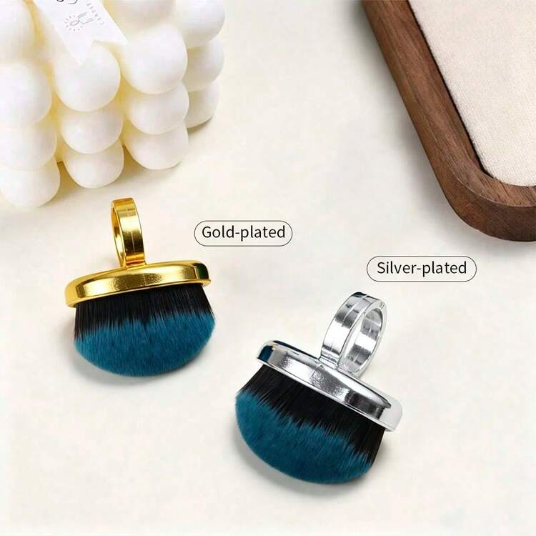 Ring Nail Dust Brush With Soft Blue Bristles Mask Queen Nepal