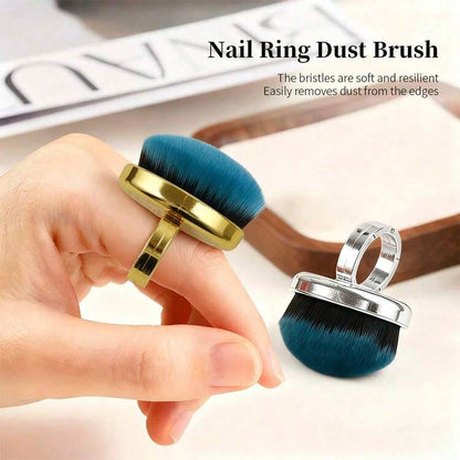 Ring Nail Dust Brush With Soft Blue Bristles Mask Queen Nepal