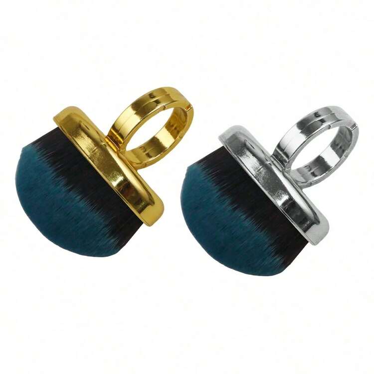 Ring Nail Dust Brush With Soft Blue Bristles Mask Queen Nepal