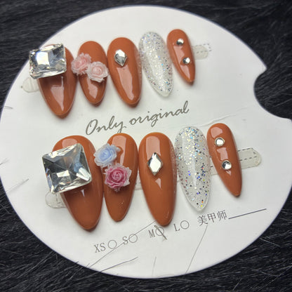 Press On Nails 10Pcs Code-MT Easy Beauty Nepal