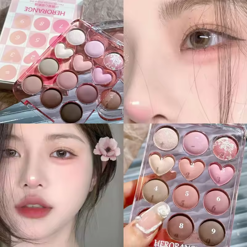 Herorange Calculate Love Disk 12 Color Eyeshadow Palette Easy Beauty Nepal
