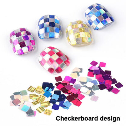 Square Shape Holographic Nail Glitter Sequins Mask Queen Nepal