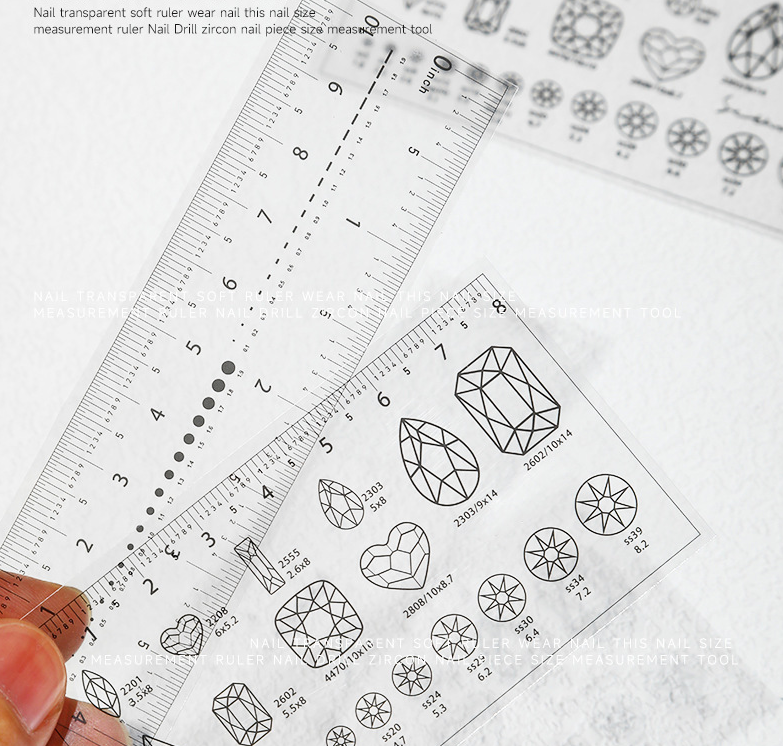 Press On Nail & Stone Measuring Ruler Mask Queen Nepal